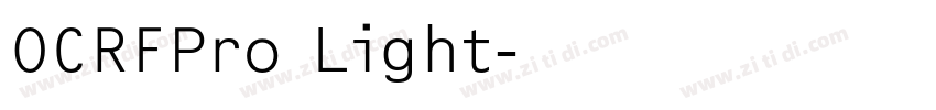 OCRFPro Light字体转换
